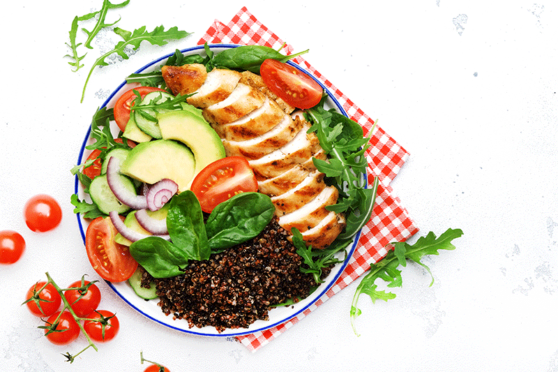 Salade-de-quinoa-aux-legumes salade de quinoa aux légumes