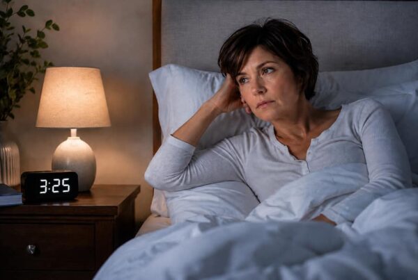 Femme fatiguée après un réveil à 3 h du matin