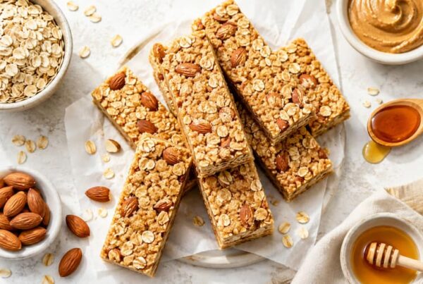 Barres de céréales maison à l’avoine et aux amandes